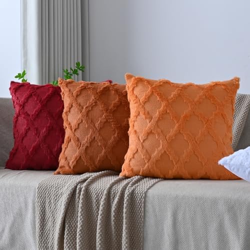 Set of 2 Soft Moroccan Throw Pillow Covers 24x24 Inch Plush Boho Decorative - Image 5