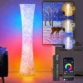WORLD WIN 61'' RGB LED Corner Floor Lamp, Unique Hourglass Shade, Square by WORLDWIN