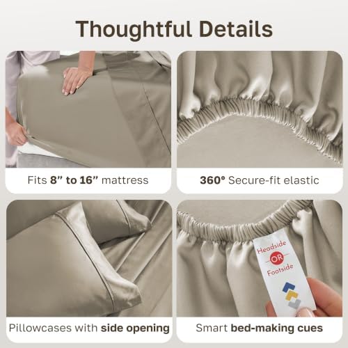California Design Den 100% Cotton Sateen California King Bed Sheets - Image 5