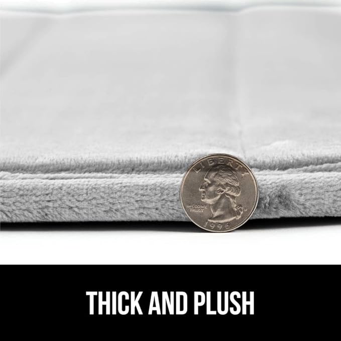 GORILLA GRIP Memory Foam Bath Mat, Soft Absorbent US Designed Bathroom Rug, Gripping Dots Machine Washable Bathmat, Cushioned Floor Mats, Shower Sink Rugs Room Décor Accessories, 30x20 Light Gray