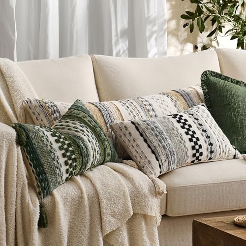 Kevin Textile Boho Tufted 20x20 Inch Pillow Cover 1 Pack - Image 5