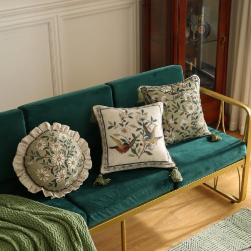 ISAENNE Designer Linen Square Throw Pillow Cover - Image 4
