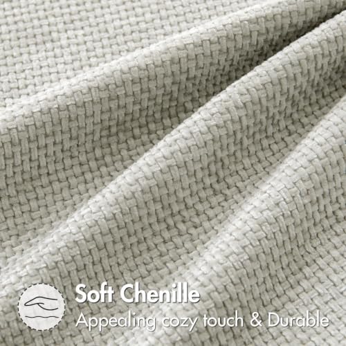MIULEE Dercorative Lumbar Throw Pillow Covers 12x20 Inch Grey-White 2 Pack - Image 6
