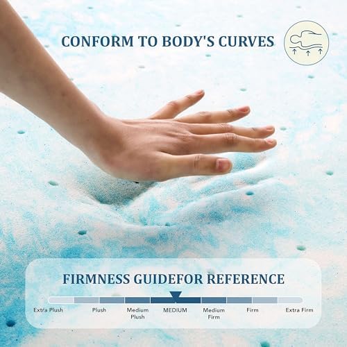 EGO 2 Inch Full Mattress Topper Gel Memory Foam - Image 6
