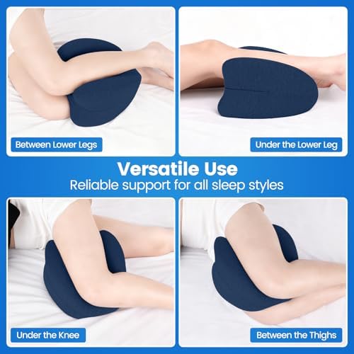 Knee Pillow for Side Sleepers, Memory Foam Leg Pillow - Image 6