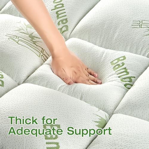 Mattress Topper Queen Size Viscose Derived from Bamboo, Thick Soft Pillow Top - Image 5
