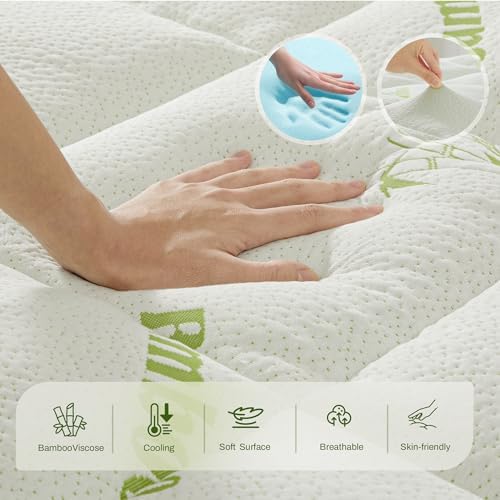 GRUSIGN Queen Memory Foam Mattress Topper, 4 Inch Dual Layer Gel Foam Mattress - Image 5