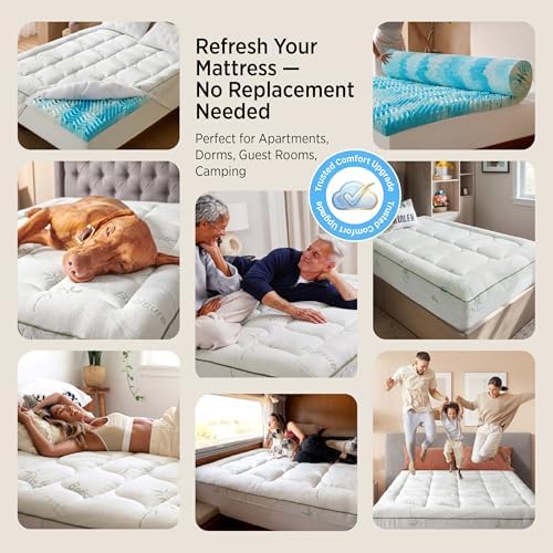 Bedsure 2-in-1 Mattress Topper, 5 Inch Memory Foam Mattress Topper Twin XL - Image 6