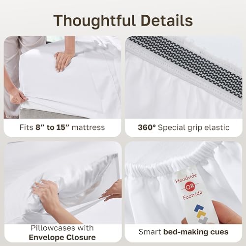 California Design Den 2 Pack 100% Organic Cotton Full Size Sheets - Image 4
