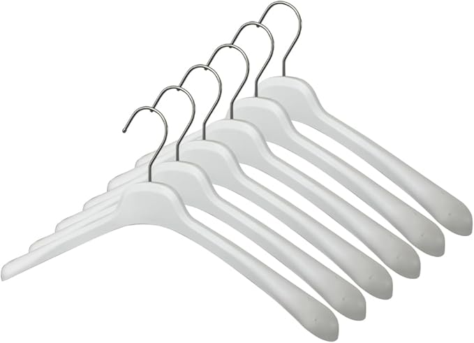 All Hung Up Hangers Plastic Coat Hangers, Clothes Hangers (White, 12pk)