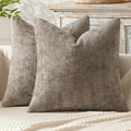 MIULEE Decorative Couch Throw Pillow Covers 16x16 Inch Neutral Khaki 2 Pack by MIULEE
