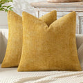 MIULEE Decorative Gold Euro Sham Throw Pillow Covers 26x26 Inch 2 Pack by MIULEE