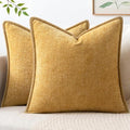 MIULEE Decorative Couch Throw Pillow Covers 18x18 Inch Gold 2 Pack by MIULEE