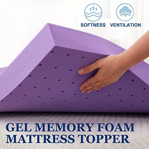 SINWEEK 4 Inch Gel Memory Foam Mattress Topper, Twin XL Size - Image 2