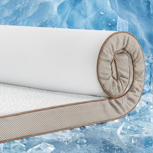 BedStory Cooling Mattress Topper Twin 4 Inch, Gel Infused Memory Foam Topper by BedStory