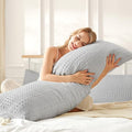 100% Coton Waffle Weave Body Pillow Pillowcase 1 Pack, Ultra Soft Aesthetic by MOSLUNA