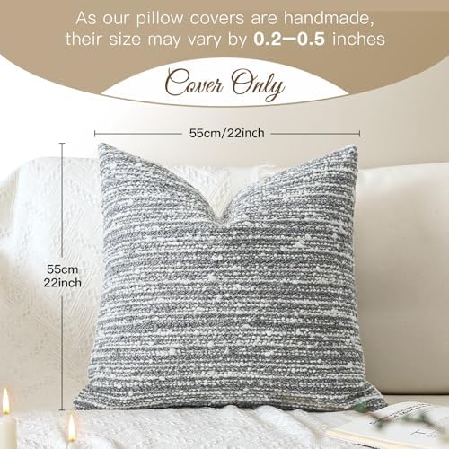 Artscope Throw Pillow Cover 22x22 Super Thick Body Pillow Cover Decorative - Image 5