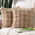 MADIZZ Pack of 2 Thick Plush Faux Wool Throw Pillow Covers Soft Boho Throw by Madizz