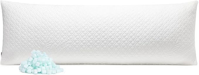 Extra Long Body Pillow Cubies Memory Foam 150x50cm – Anime Body Pillow Insert for Adults – with Cooling Cover Huggable Pillows 20x60 inches