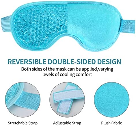 2PCS Gel Eye Mask Reusable Cold Therapy Gel Bead Eye Mask - Image 3