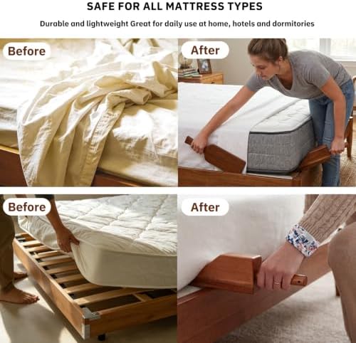 2Pcs Acacia Wood Mattress Lifter & Sheet Tucker Tool Set - Image 5