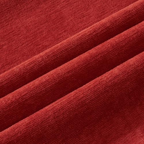 MIULEE Red Chenille Couch Throw Pillow Covers - Image 2