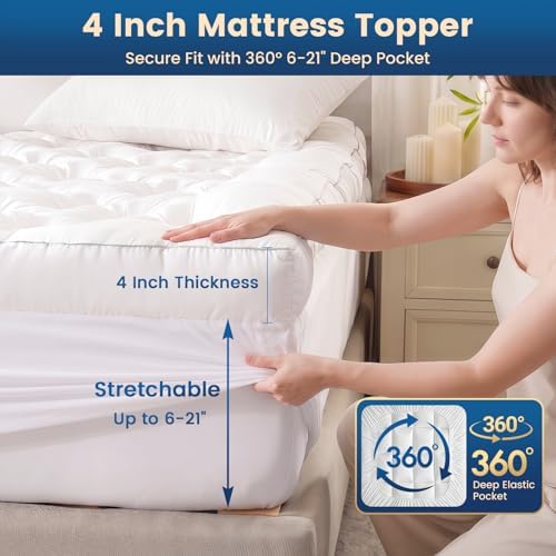 4 Inch Memory Foam Mattress Topper Twin Size - Image 4