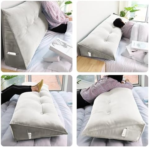 Daneey Headboard Pillow King, Triangular Wedge Pillow Headboard, Wedge - Image 3