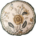 ISAENNE Vintage Elegant Linen Round Throw Pillow Cover, Diameter 16"-Murad D by Isaennehomedecoration