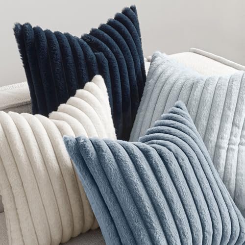 MIULEE Faux Fur Plush Decorative Throw Pillow Covers 20x20 - Image 5