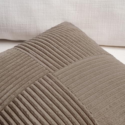Fancy Homi Set of 2 Light Brown Lumbar Decorative Throw Pillow Covers 16x26 Inch - Image 3
