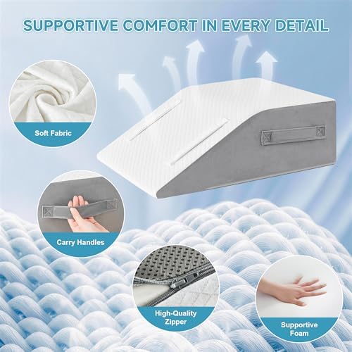 Yojoker Leg Elevation Pillows for Swelling, Memory Foam Wedge Pillow for Legs - Image 4
