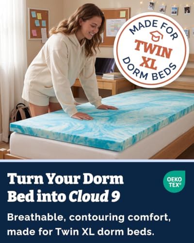 3 Inch Twin XL Memory Foam Mattress Topper - Image 2