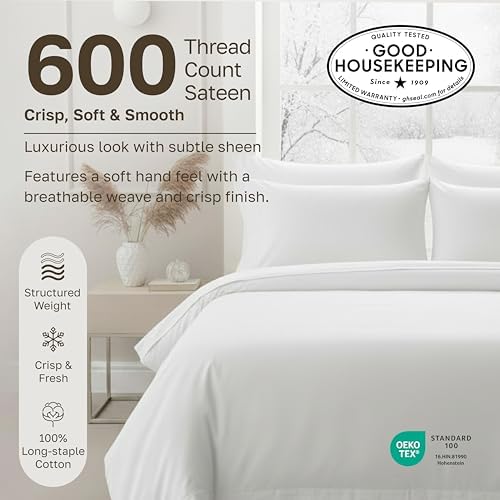 California Design Den 600 Thread Count Twin Size Sheet Set - Image 3