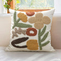 Boho Throw Pillow Covers 18x18 Tufted Fall Floral by LOOPUINHOM