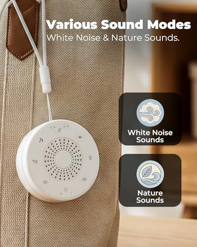 White Noise Sound Machine for Sleep, Portable White Noise Sound Machine - Image 4