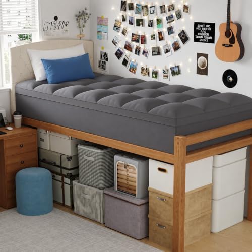 ELEMUSE Twin XL Grey Mattress Topper - Image 2