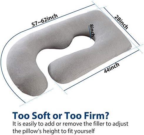 Elover U Shaped Pregnancy Pillow, Full Body Maternity Support - Image 4