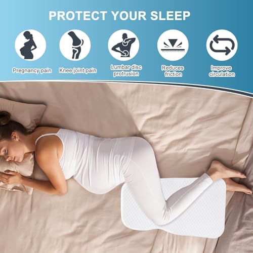Knee Pillow for Side Sleepers, 100% Memory Foam Filling Leg Pillow for Side - Image 3