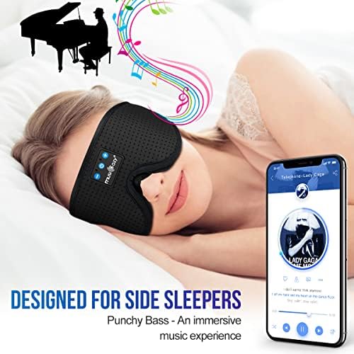 MUSICOZY 3D Sleep Headphones Bluetooth 5.4 Breathable Sleep Eye Mask - Image 5