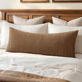 MIULEE Long Lumbar Throw Pillow Cover 14x36 Soft Linen Check Decorative by MIULEE