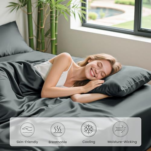 Love's cabin 3 Piece Twin Sheet Set, 100% Rayon Derived from Bamboo, Cooling & - Image 6