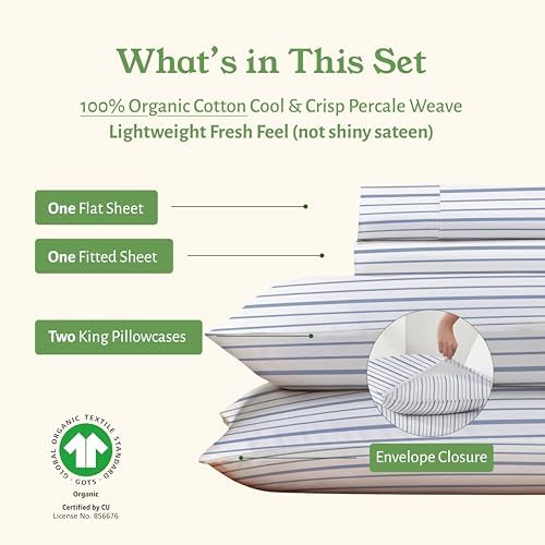California Design Den 100% Organic Cotton King Size Bed Sheets - Image 5