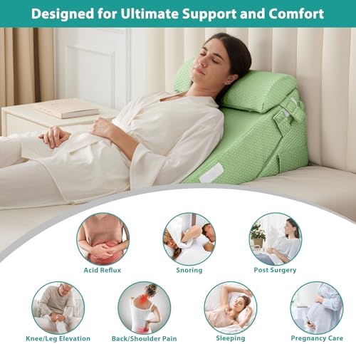 Bedluxe Wedge Pillow Set for After Surgery, Orthopedic Bed Wedge - Image 4