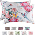 MR&HM Satin Pillowcase 2 Pack, Standard Size 20"x26", Floral Bird by MRHM