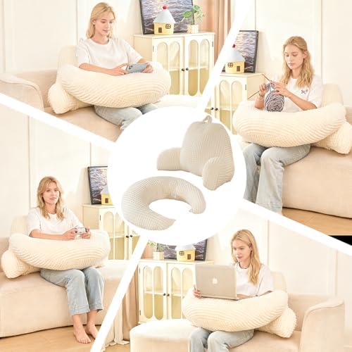 19" Reading Pillow for Bed, U Shaped Arm & Elbow Support - Image 5