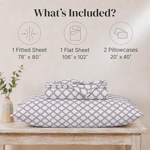 Modern Threads Printed 4-Piece Extra Soft Bedding Sheets & Pillowcase Set - Image 3