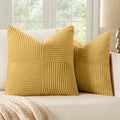 MIULEE Golden Mustard Decorative Throw Pillow Covers by MIULEE