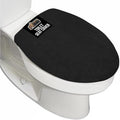 GORILLA GRIP Thick Memory Foam Bathroom Toilet Lid Seat Cover, Soft Velvet Topside, Machine Wash, Plush Cushioned Covers Fits Most Size Lids, Decorative Bath Room Accessories, 19.5x18.5, Black