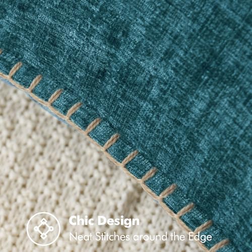 MIULEE Decorative Couch Throw Pillow Covers 18x18 Inch Dark Teal 2 Pack - Image 2